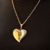 Colar Coração - Banhado a Ouro - 45cm